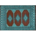 thumbnail image 1 of Ahgly Company Indoor Rectangle Persian Light Blue Traditional Area Rugs, 7' x 10', 1 of 4