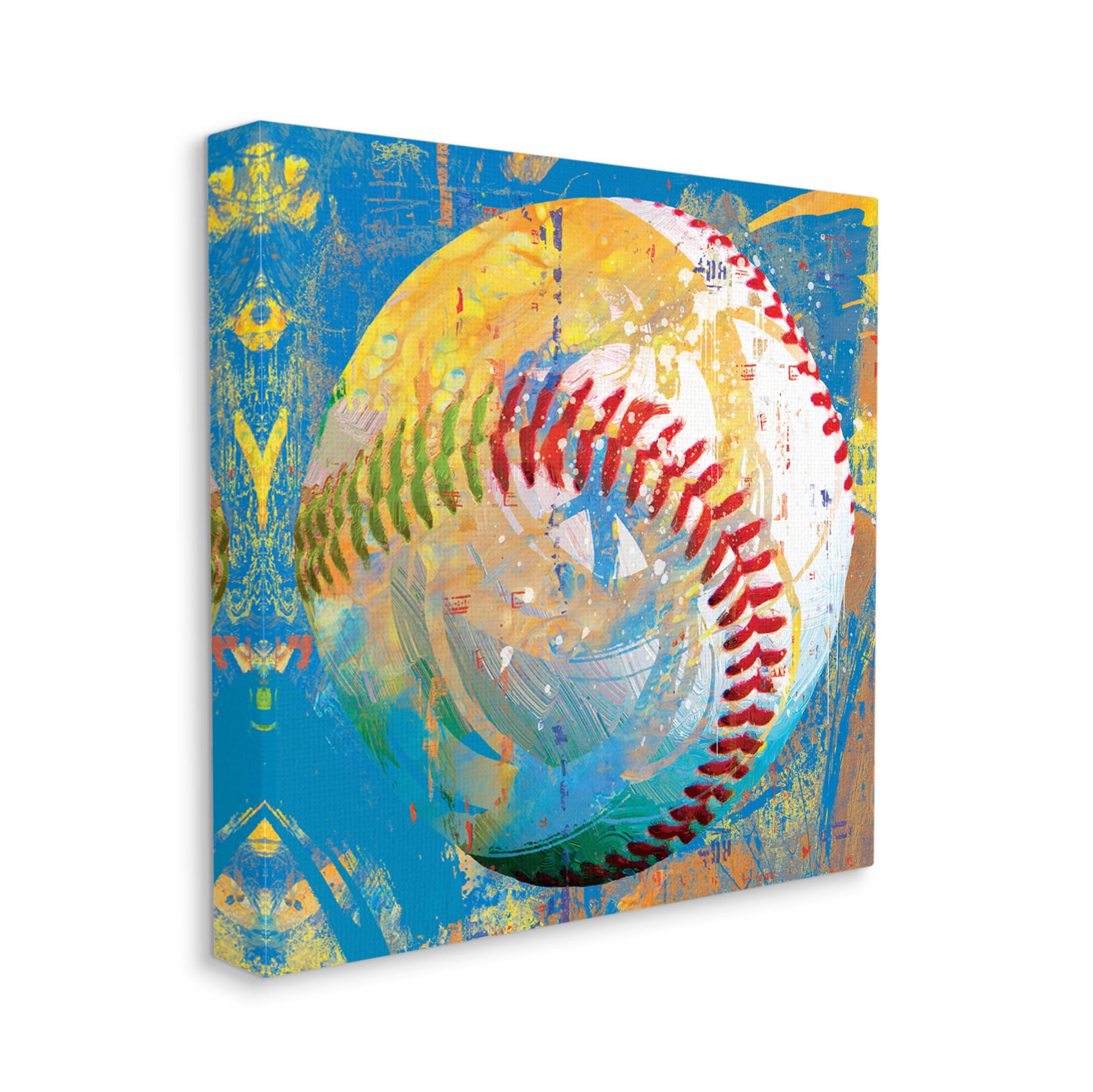 Stupell Industries Urban Style Baseball Sports Graphic Art Gallery Wrapped Canvas Print Wall Art, Design by Savannah Miller