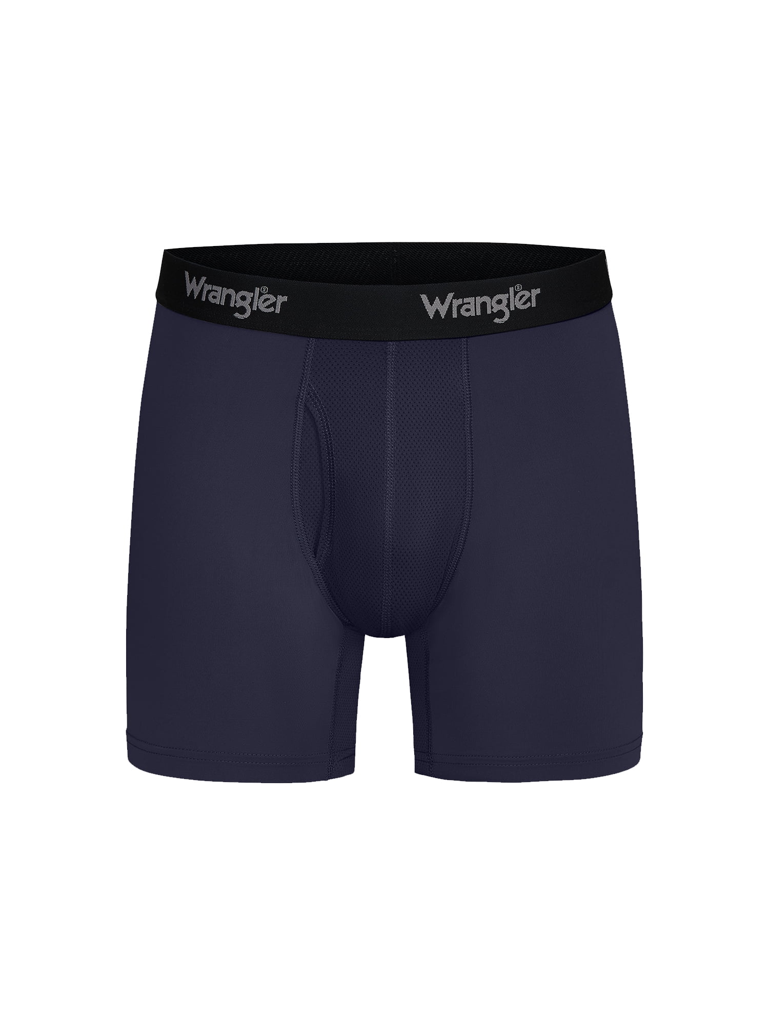 Wrangler Cool Carpenter 6" Boxer Briefs Men's Underwear, 3XL, Navy/Federal Blue/Charcoal, 3-Pack