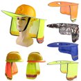 thumbnail image 2 of Sombrero de verano Sombrero duro cuello escudo cascos sombrero reflectante borde tapa reflectante para los trabajadores de la construcción, 2 of 8