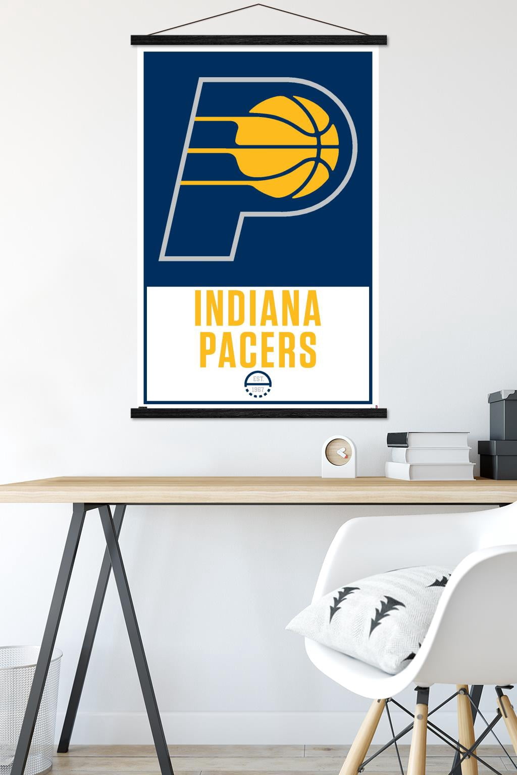 NBA Indiana Pacers - Logo 21 Wall Poster with Magnetic Frame, 22.375" x 34"