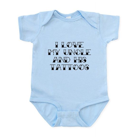 CafePress - I Love My Uncle And His Tattoos Infant Bodysuit - Baby Light Bodysuit, Size Newborn - 24 Months