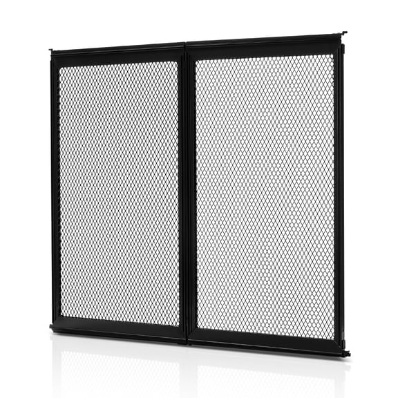 VEVOR RV Screen Door Protector, 22.5 x 20 inch Door Grille, Easy to Install and Disassemble, Reinforced Breathable Protective Mesh, Aluminum Alloy Camper RV Entry Protector for Pet Protection, Black