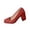 Red, variant on Wensltd Dressy Shoes for Women Square Toe Chunky Heel Fashion Comfortable Work Shoes Spring Summer Office Wear Orange