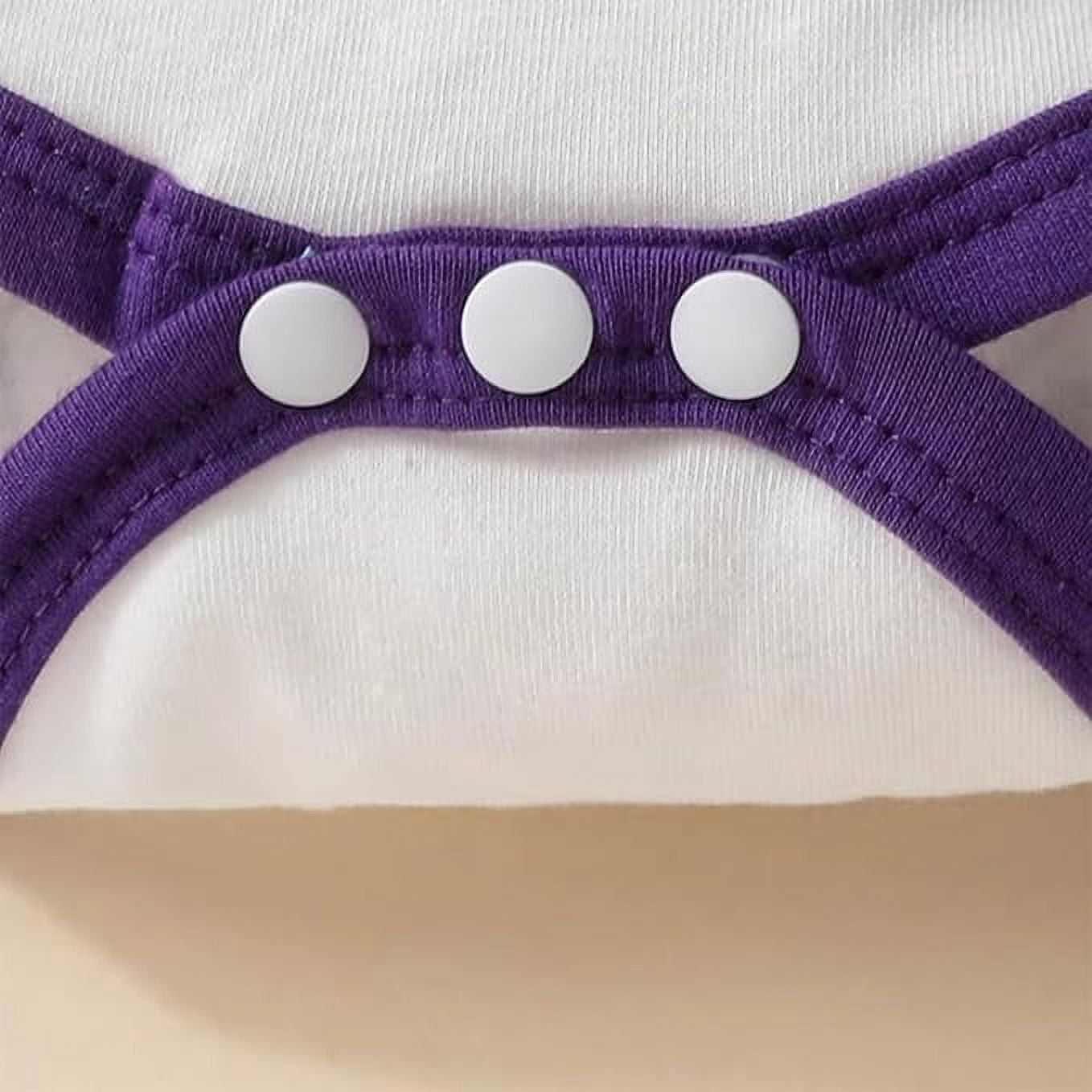 stylesilove Baby Girls My 1st Halloween White Spooky Long Sleeve Romper Dress with Purple Leg Warmers, and Bow Headband 4pcs Outfit (9 Months)