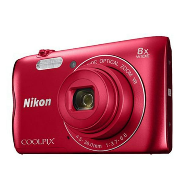 Nikon COOLPIX A300 Digital Camera (Red) Intl Model