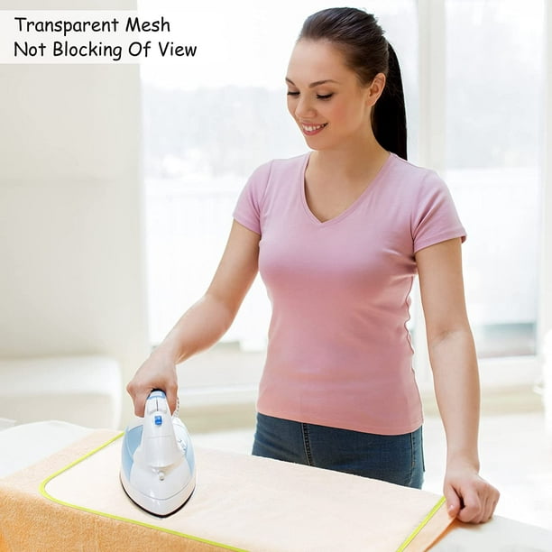Protective Ironing Mesh Pressing Pad, Pressing Cloth for Ironing,  Scorch-Saving Ironing Mesh Cloth, -Random Color (Large) 