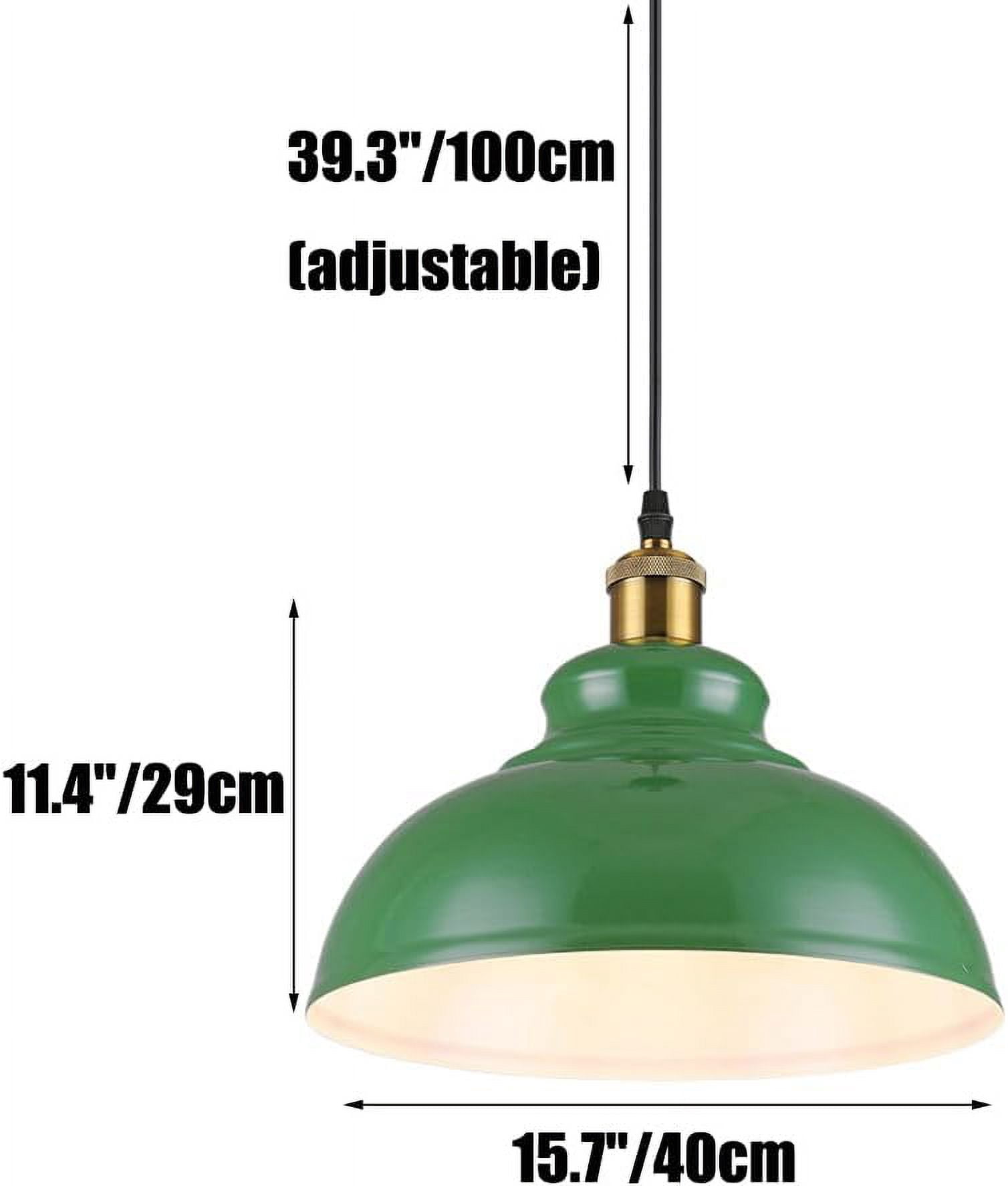 Vintage Green Metal Iron Pendant Lighting for Kitchen Island, Retro Industrial Style Pendant Light Fixture, American Rustic Farmhouse Pendant Lamp, Simple Pendant Light for Shop Over Table
