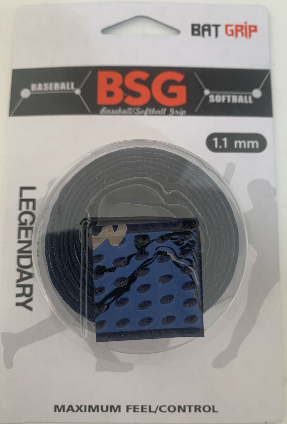 Blue Camo 1.1mm Bat Grip Softball and Baseball Bat Grip