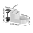 thumbnail image 3 of Desk Cup Holder, Clamp on Desk Organizer with Phone Stand and Storage Compartments, Space Saving Desktop Caddy for Mugs, Pens, and Supplies, No Drill Clip on Rack for Home Office and Workstation, 3 of 7