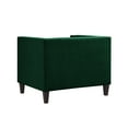 thumbnail image 5 of Inspired Home Rin Velvet Club Chair Button Tufted Square Arms Tapered Legs Modern, Hunter Green, 5 of 9
