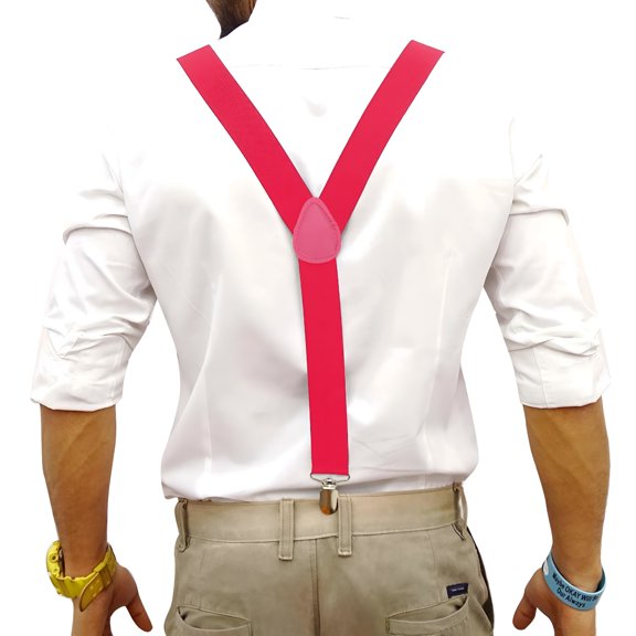 TELOLY 2026 New Suspenders for Men and Women Adjustable Elastic Y Shape with Heavy Duty Clips Trousers Jeans Pants Wedding Outfits Work Attire Part Dress