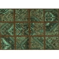 thumbnail image 1 of Ahgly Company Indoor Rectangle Patchwork Turquoise Blue Transitional Area Rugs, 7' x 9', 1 of 4