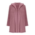 thumbnail image 6 of Fnooota Womens Fleece Jackets, Long Sleeve Warm Soft Open Front Winter Coats Outerwear Pink Size 2XL, 6 of 8