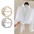 thumbnail image 2 of ZYHARUKO Fashion T-shirt Hem Knotted Brooch Pin for Women Shawl Clip Ring Corner Waist Knotted Clasp for Shirt Silk-scarf Decor, 2 of 19