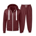 thumbnail image 2 of LEKWK Tracksuit Men 2 Piece Sweatsuits Zip Up Hoodie Sweatshirt and Jogger Sweatpants with Pockets Fall Winter Athletic Gym Running Activewear, 2 of 8