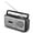 Silver, variant on Portable Cassette Player Boombox AM/FM Radio Stereo, Casette Tape Player Recorder with Earphone Jack Battery Operated or AC Powered