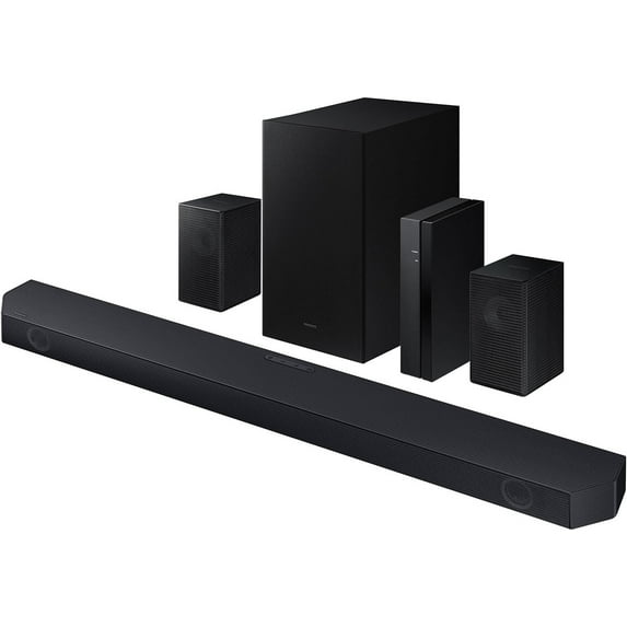 Open Box Samsung HW-Q65C/ZA 5.1 Channel Sound Bar w/ wireless Subwoofer, Q-Symphony & Dolby ATMOS Audio