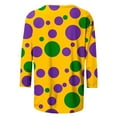 thumbnail image 5 of PMUYBHF T-Shirt Mode Décontracté Col Rond Carnaval Imprimé 3D Manches Sept Quarts pour Femmes 2607 m, 5 of 5