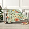 thumbnail image 7 of Yayeee Throw Blanket for Couch Soft Warm 50" x 60" Sofa Chair Bed Decoration, Green Floral Pattern, 7 of 7