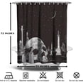 thumbnail image 4 of Gothic Shower Curtain 72x72inch Gothic Black White Sugar Skull Skeleton Witchy Shower Curtain Spooky Bathroom Set Moon Crow Bathtub Accessoriess Decor, Sets with 12 Hooks, 4 of 6