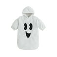 thumbnail image 2 of Infant Baby Girl Boy Halloween Costumes Ghost Long Sleeve Hoodie Jumpsuit Pumpkin Face Hooded Romper Bodysuit Fall Winter Outfits, 2 of 8