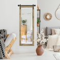 thumbnail image 2 of VINGLI 50"×21"Rustic Full Length Barn Wood Mirror,Body Length Long Mirror Farmhouse Mirror for Living Room, 2 of 8
