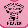 thumbnail image 3 of Inktastic Handpicked for Earth by My Aunt in Heaven with Angel Wings Boys or Girls Baby Bib, 3 of 3
