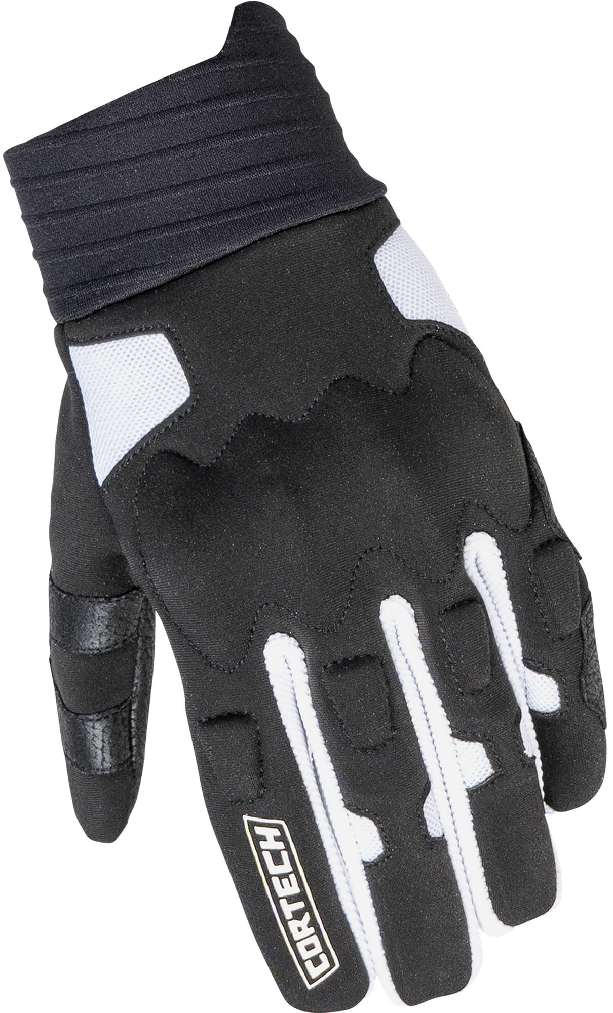 Cortech Lite Mens Textile Motorcycle Gloves Black/White XXL
