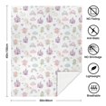 thumbnail image 5 of Fairy Unicorn White Pattern Soft Sherpa Fleece Throw Blanket, Warm Cozy Plush Blanket for Sofa Bed Couch, All Season, 30"x40", 5 of 5