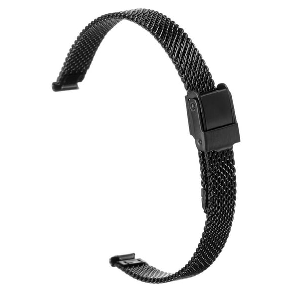Uxcell Stainless Steel Mesh Watch Band 8mm Quick Release Adjustable Metal Replacement Watch Strap for Men Women, Black