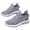 Grey, variant on Women Casual Shoes Fashionable Lace Up Sneakers Breathable Mesh Material Comfortable Structure Professional Walking Running Shoes Lightweight Athletic Footwear ,Us Size:9.5