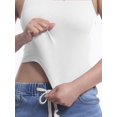 thumbnail image 5 of MixMatchy Women's Solid Round Neck Rib-Knit Tank Crop Top, 5 of 5