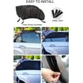 2Pack Universal Super Elastic Car Window Sunshades, Breathable Mesh