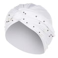 thumbnail image 4 of Chapeau Indien Perlé pour Femmes Musulman Volant Cancer Chimio Bonnet Turban, 4 of 5