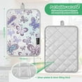 thumbnail image 3 of ALAZA Purple Butterfly Pot Holders Set of 2 Heat Resistant Kitchen Oven Mitts, 3 of 7