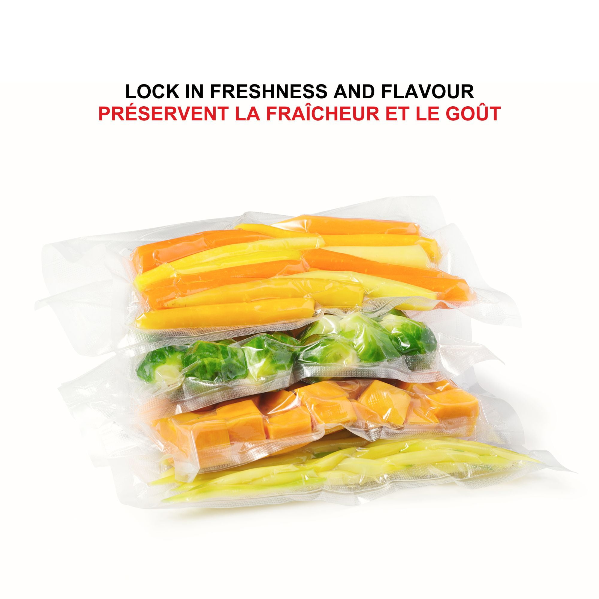 Starfrit Vacuum Sealer Rolls, 2 Rolls 11"x20" (28cm x 610cm), BPA Free, Airtight Seal for Food Preservation, Sous Vide Cooking, Compatible with Most Vacuum Sealers