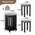 thumbnail image 6 of Stackable Stools Set of 4, Movable Side Tables Coffee Tables, Multifunctional Space-Saving Nesting Tables for Home Kitchen, No Assembly, Black, 6 of 6
