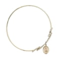 thumbnail image 2 of 8 1/2 inch Round Double Loop Bangle Bracelet w/ St. James the Greater in Gold-Filled, 2 of 3