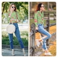 thumbnail image 7 of KLL Cute Poodle Dog Print Women's Long Sleeve Pajamas with Pants Sleepwear Loungewear 2 Set-Large, 7 of 7