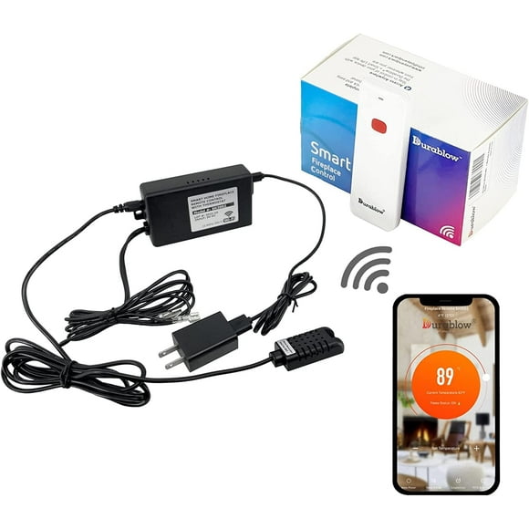 Durablow SH3002D-RH Dual WiFi (2.4G+5G) Smart Home Gas Fireplace Remote Control for Millivolt Valve/IPI, Compatible with Alexa, Google Home (Timer + Thermostat + Programmable + Re