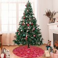 thumbnail image 7 of Sikiie Gold Pinecone Merry Christmas A 30-48 inches {designName} Print Christmas Tree Skirt Snowman Xmas Tree Skirt with Edge Christmas Decorations for Holiday Party-36", 7 of 7
