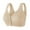 Beige, variant on No Underwire Bra for Big Busted Women Full Coverage Support Bralette Comfortable Sleep Front Closure Bras