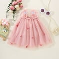 thumbnail image 6 of KONDYS Toddler Girls Sleeveless Butterfly Tulle Lace Ruffles Dress Dance Party Princess Dresses Clothes Beautiful Casual Girl's Sundress, 6 of 6
