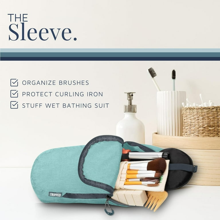 Toiletry Bag Kit Set: Hanging Travel Toiletry Bag + 311 TSA Cosmetic Liquid  Bag + Ultralight Accessory Organizer Pouch (Dusty Teal)