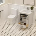 thumbnail image 5 of Ayna Decors Rooh 24 in White Bathroom Vanity Set with White Quartz Countertop | Ceramic Sink | 2 Soft Closing Doors | 1 Full Extention Soft Close Drawer | Brushed Nickel Hardware | AVR24WH3002, 5 of 10
