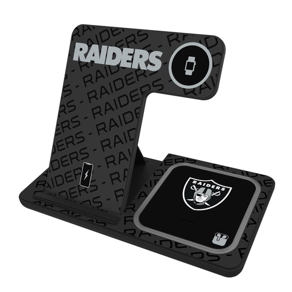Keyscaper Las Vegas Raiders 3-In-1 Wireless Charger
