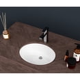thumbnail image 2 of 19x16x8 Inch Ceramic Undermount Bathroom Sink - White, Oval, With Overflow, Stain , Modern Style Overflow 19"x16", Oval Undermount, Stain-, Stylish, 2 of 4