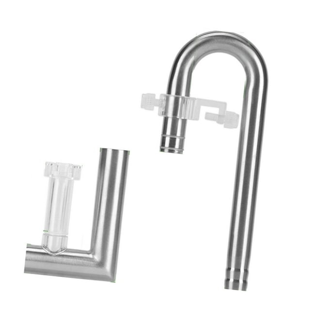 Almencla Aquarium Lily Pipe Easy Setup Stainless Steel Sturdy Lightweight Outflow Set 12 Outlet Remove Oil