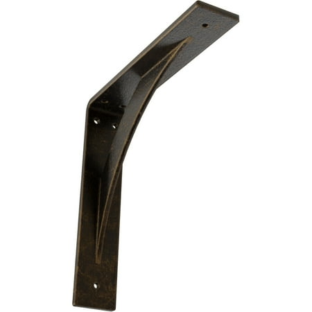 

Ekena Millwork 2 W x 10 D x 10 H Legacy Steel Bracket Antiqued Brass